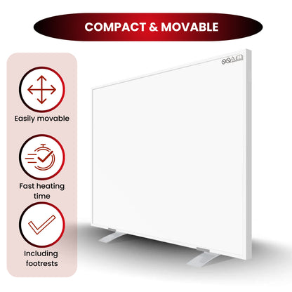 Serie Verplaatsbaar Infraroodpaneel – 350, 450, 580 of 700 Watt