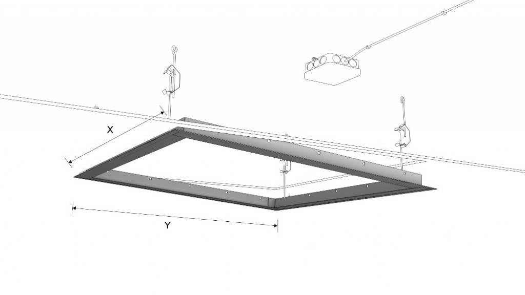 Infra Heating Aluminium Inbouwframe voor U- en K-Serie Infraroodpanelen
