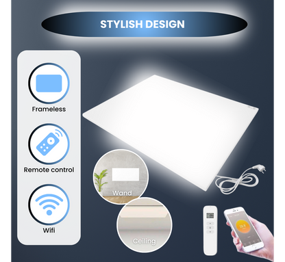 Infra Heating Smart infraroodpaneel 59 × 59 cm – 350 W WiFi