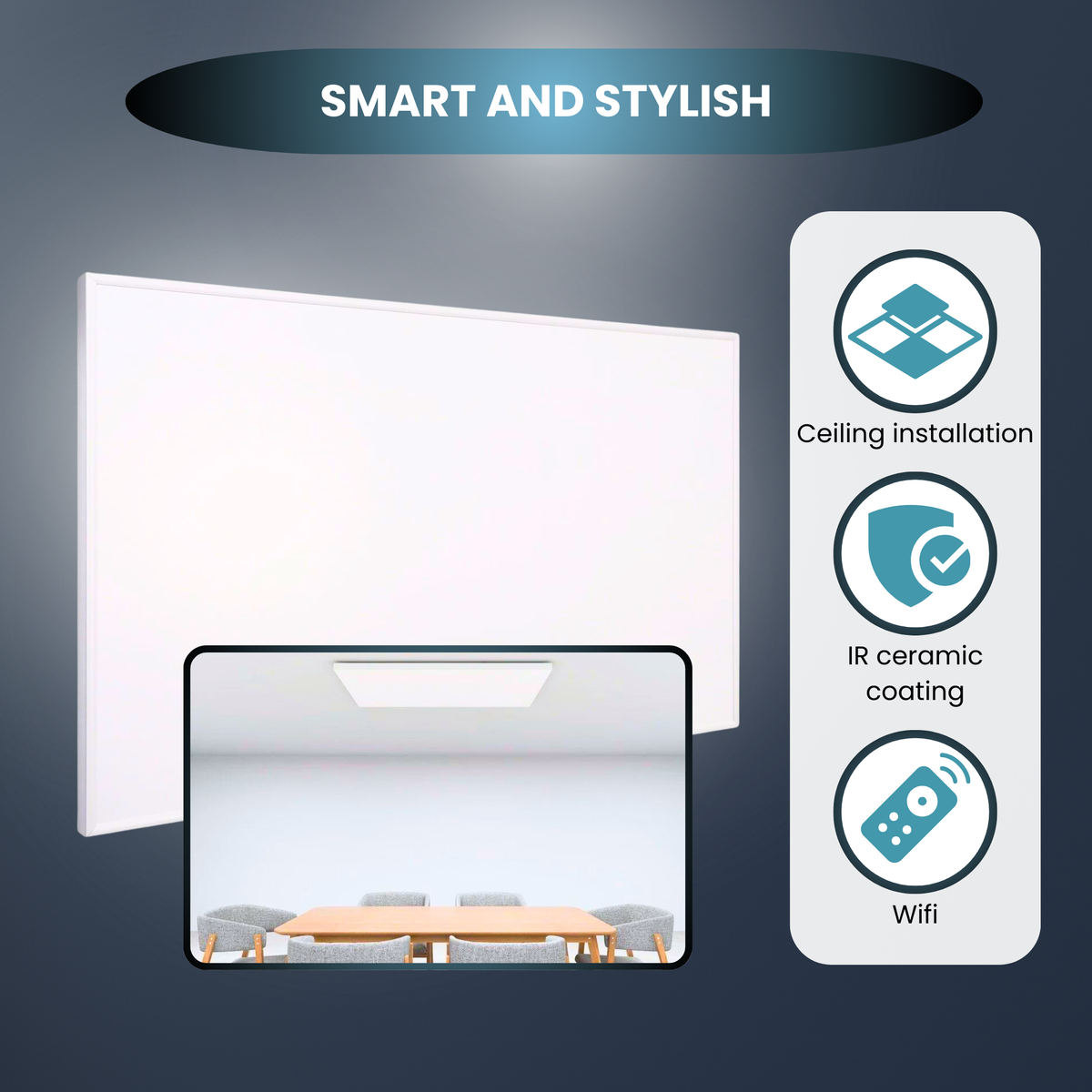 Infra Heating H4 Exclusive Serie infraroodpaneel 60 x 105 cm – 660 W