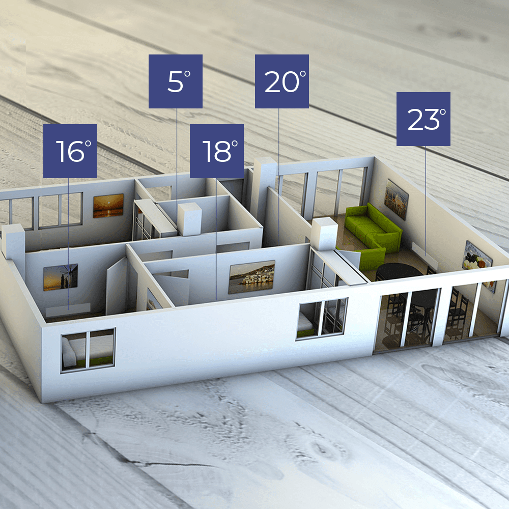 Infra Heating Adax neo WiFi zwart elektrische verwarming
