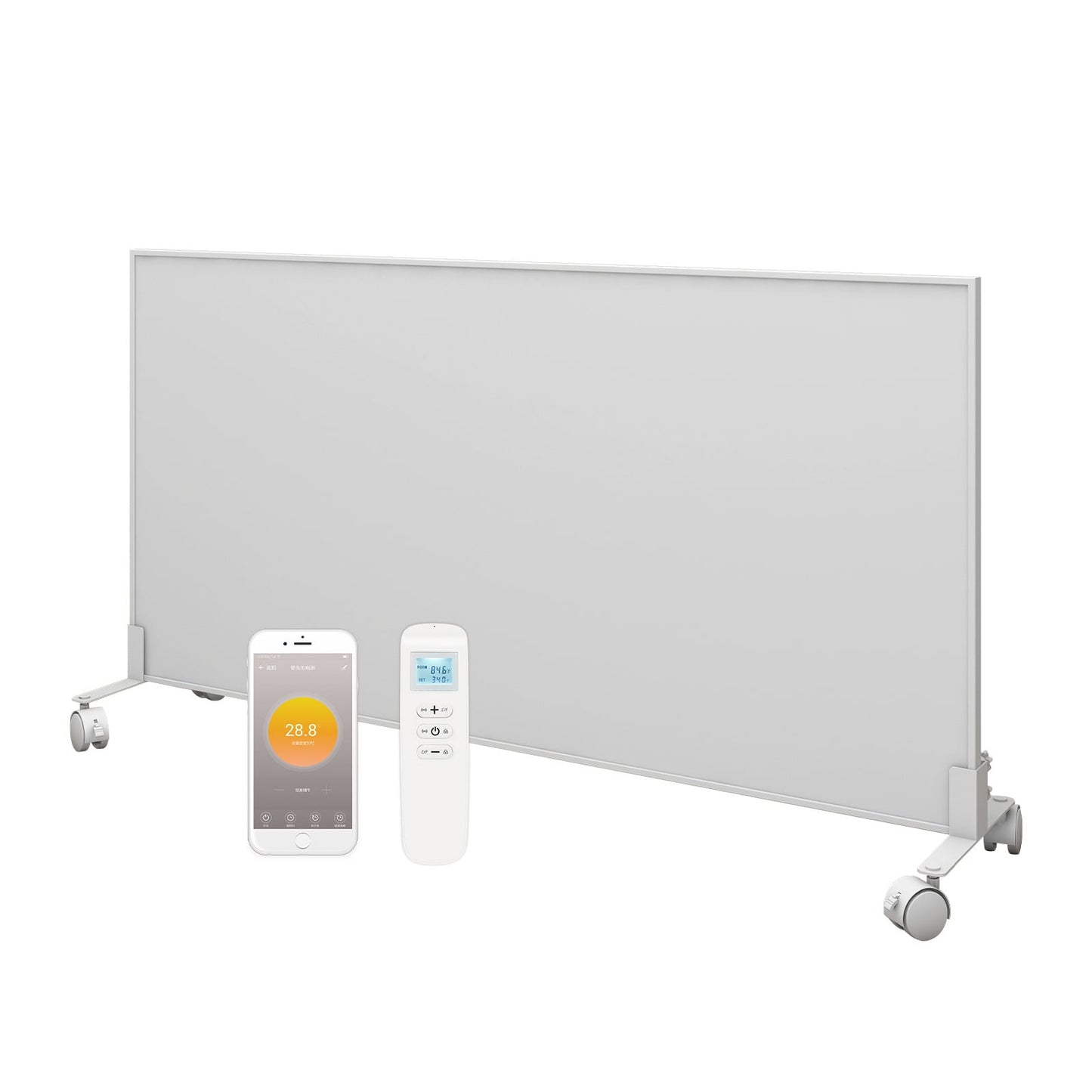 Infra Heating FR Serie verplaatsbaar infraroodpaneel 350 of 700 W inclusief wielen